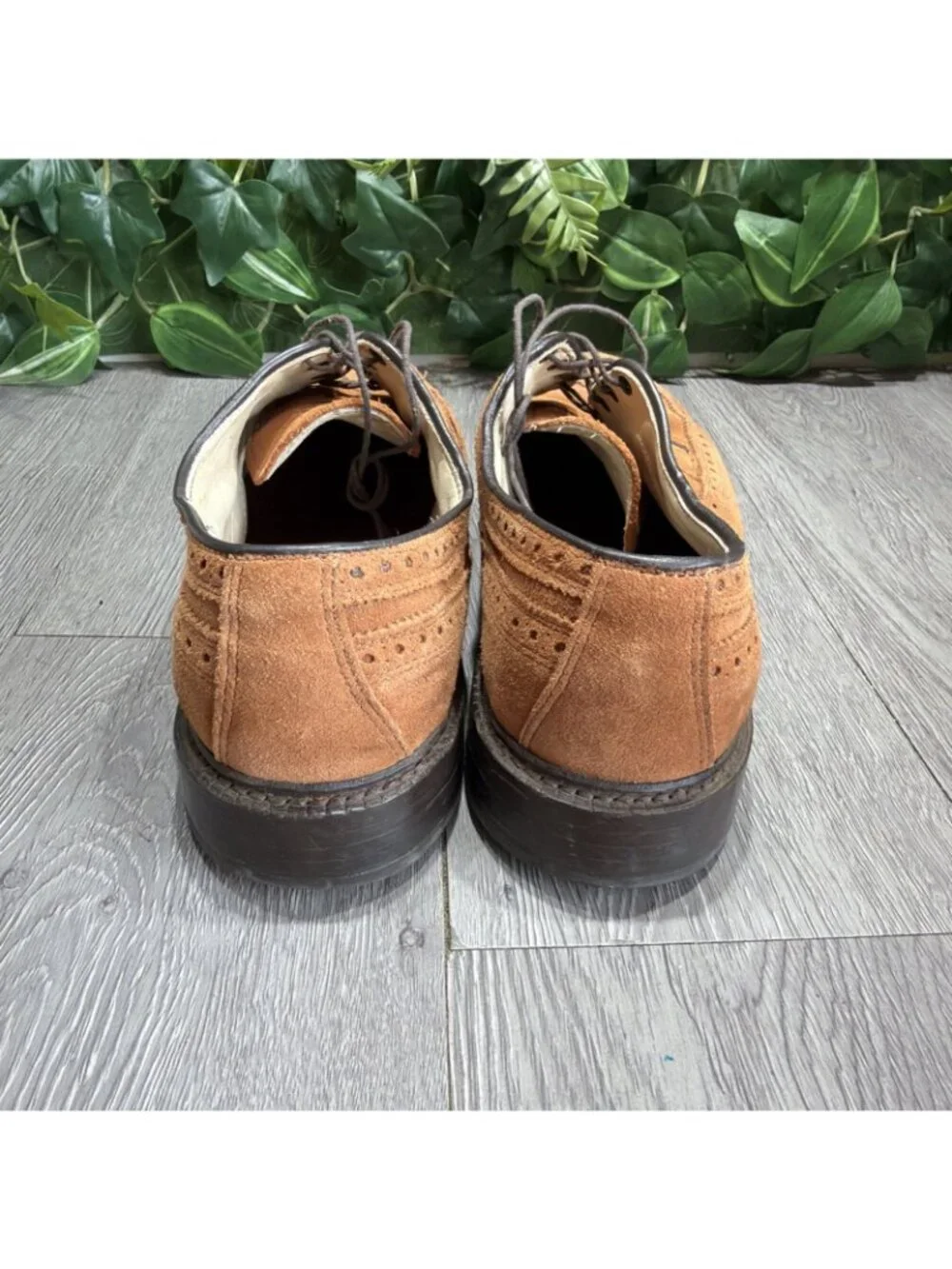Allen Edmonds Schautel Brown Suede McNeil Wingtip Dress Shoes Men Sz 9.5 D USA